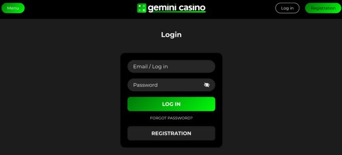Gemini Casino Login